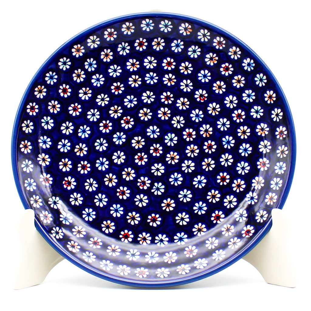 Luncheon Plate in Tiny Flowers on Blue