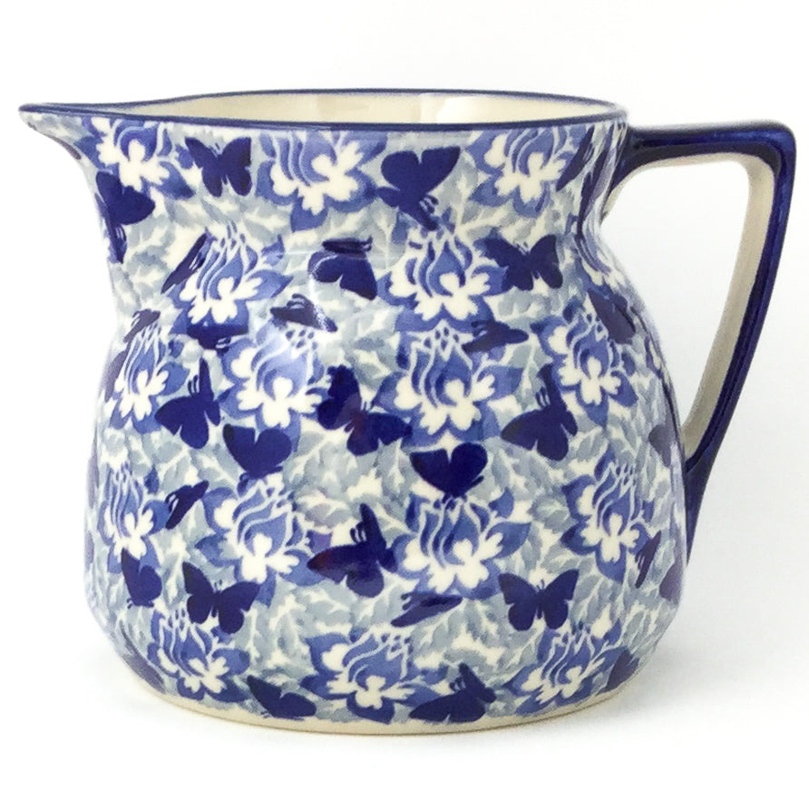 Wide Pitcher 1.7 qt in Blue Butterfly