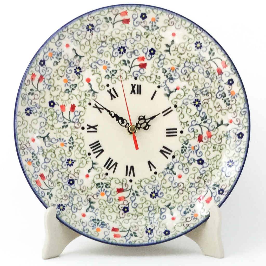 Plate Wall Clock in Early Spring