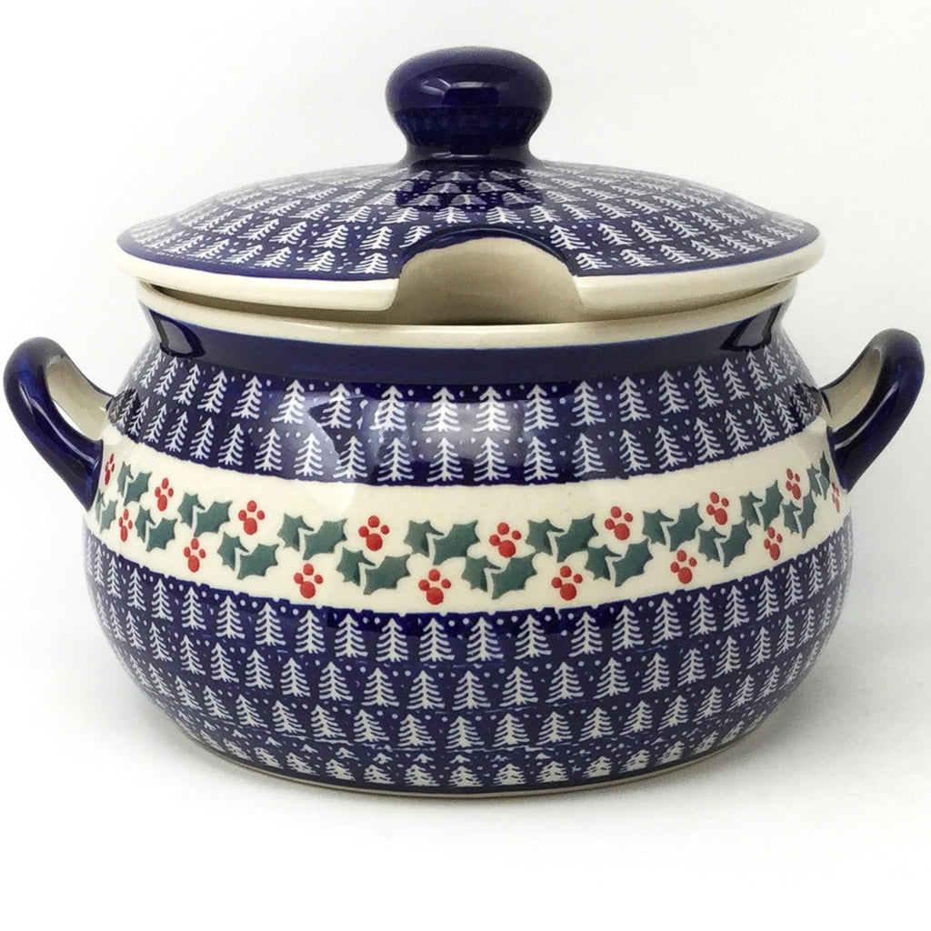 Covered Tureen 4 qt in Winter Holly