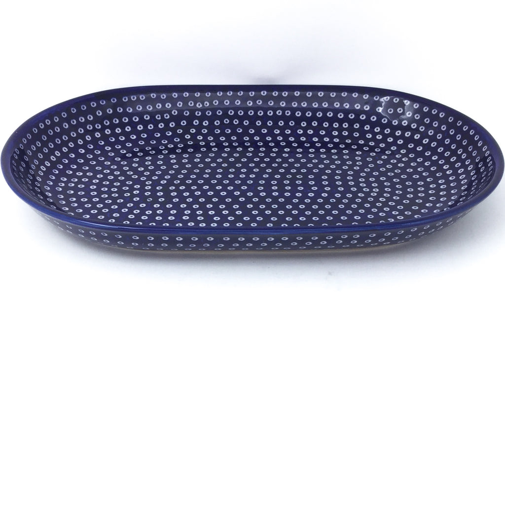 Md Oval Platter in Blue Elegance