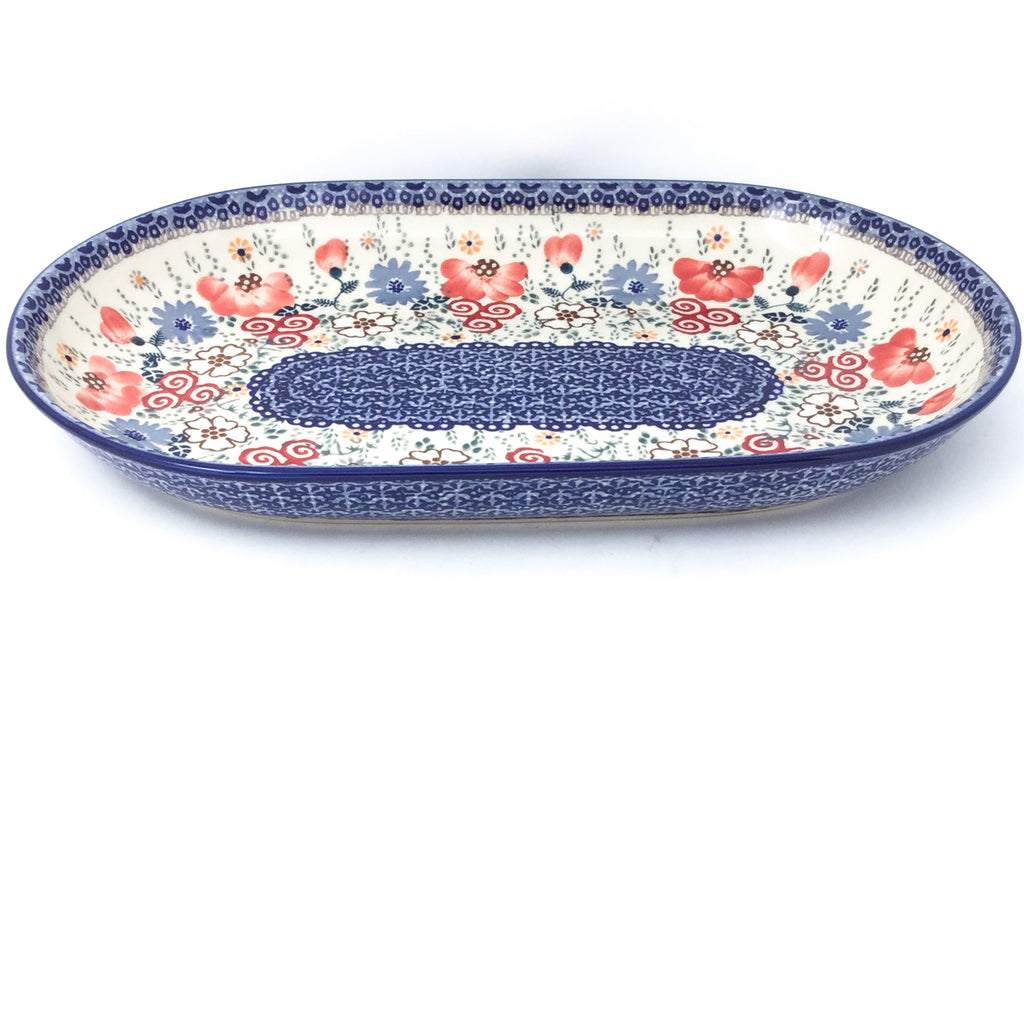 Md Oval Platter in Perennial Garden
