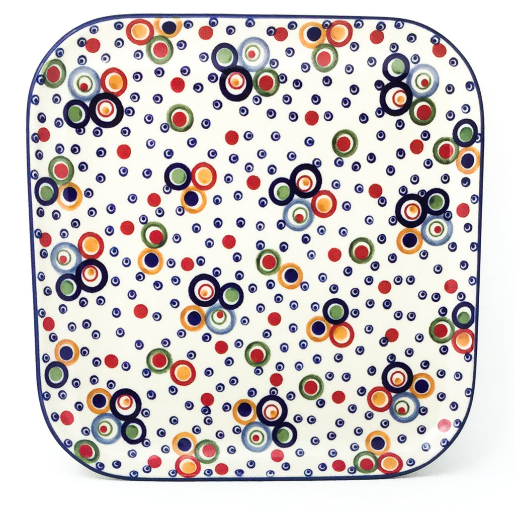 Square Sushi Platter 11" in Modern Circles