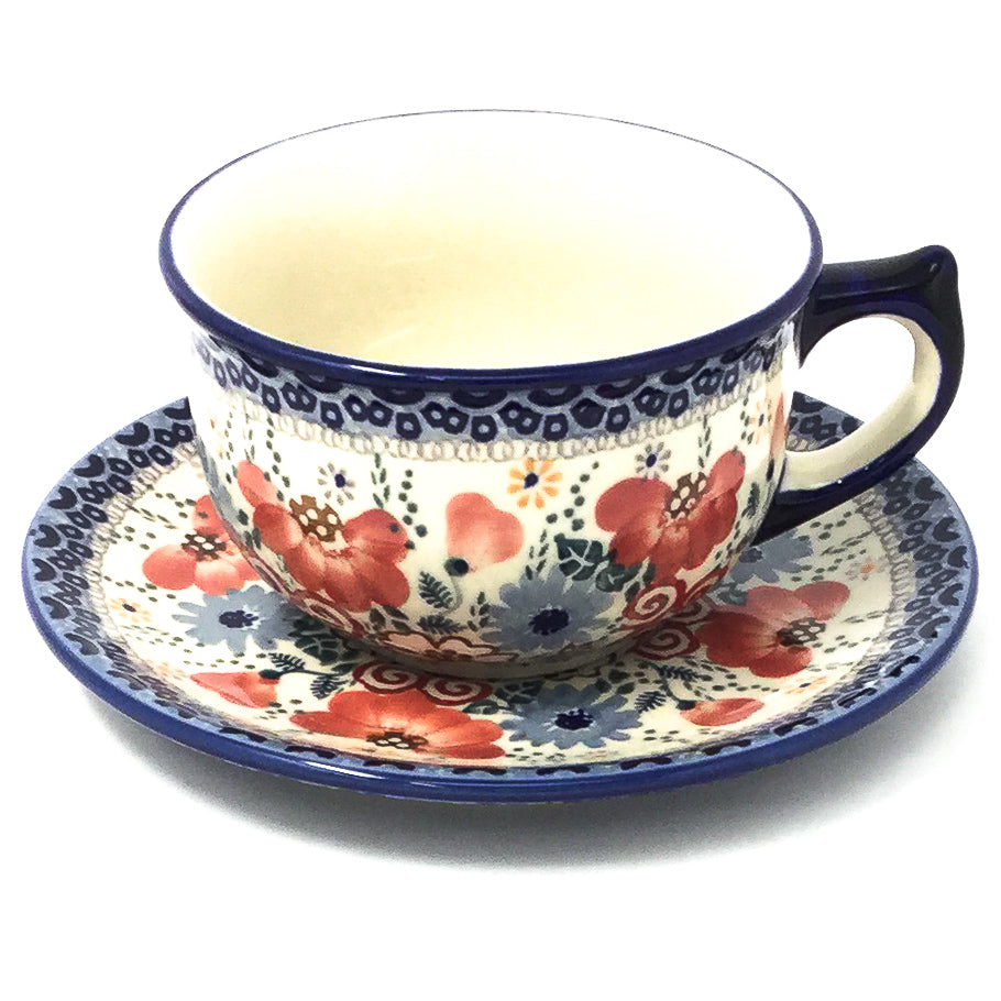 Tea Cup w/Saucer 8 oz in Perennial Garden