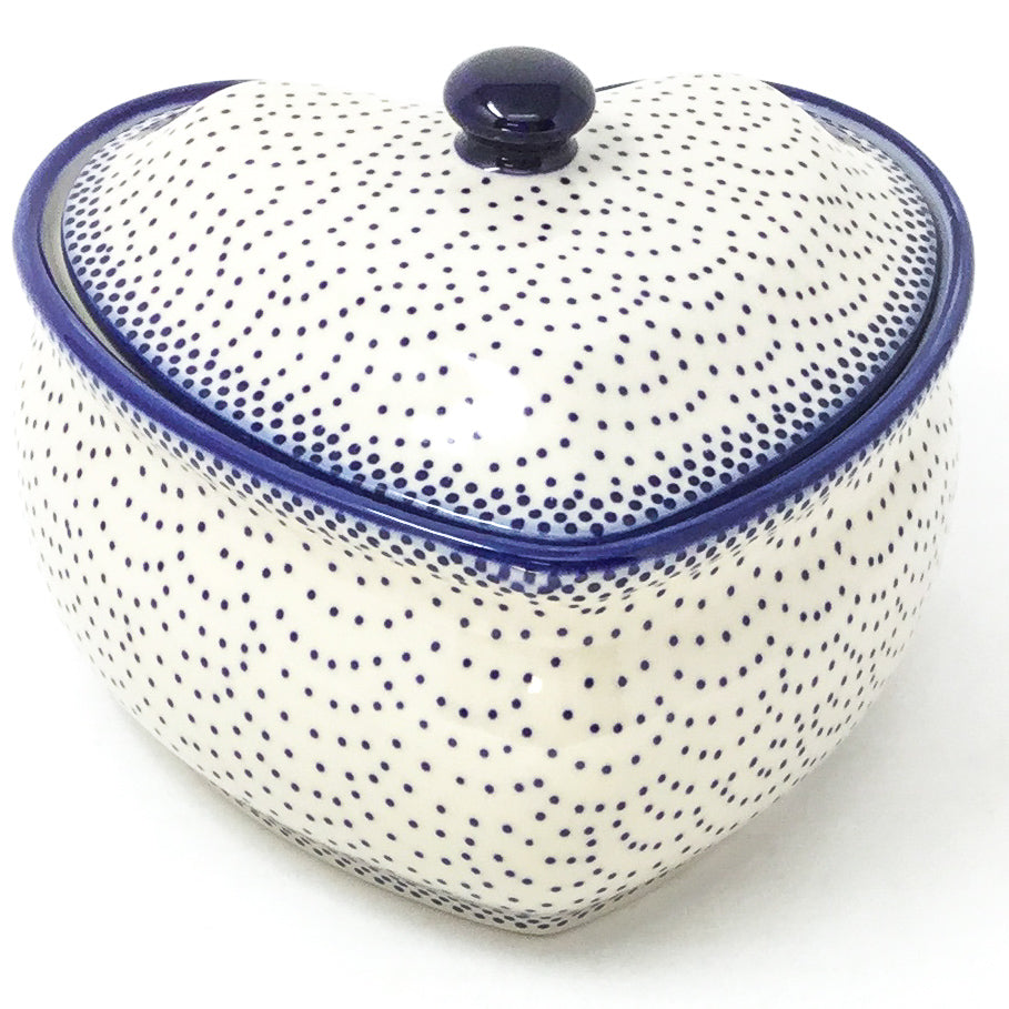 Polish Pottery Heart Covered Server 2 qt in Simple Elegance Simple Elegance