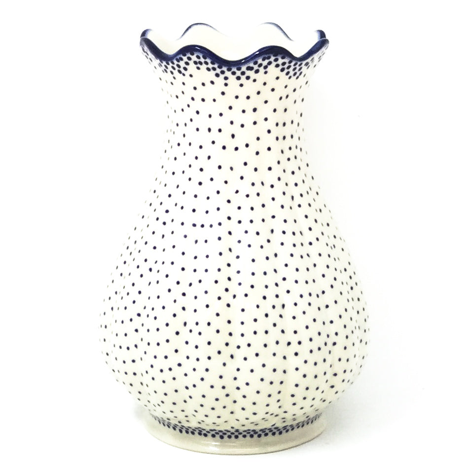 Polish Pottery Scalloped Vase in Simple Elegance Simple Elegance
