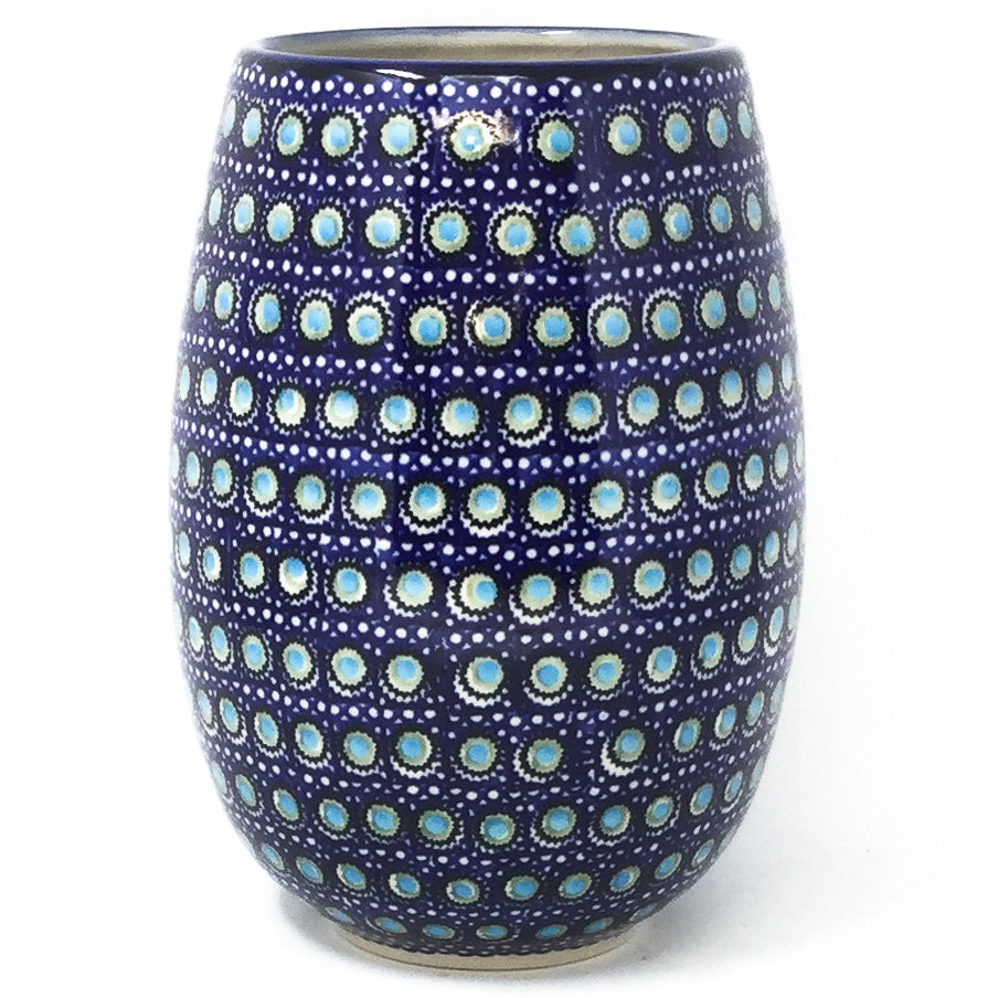 Polish Pottery Bouquet Vase in Blue Moon Blue Moon