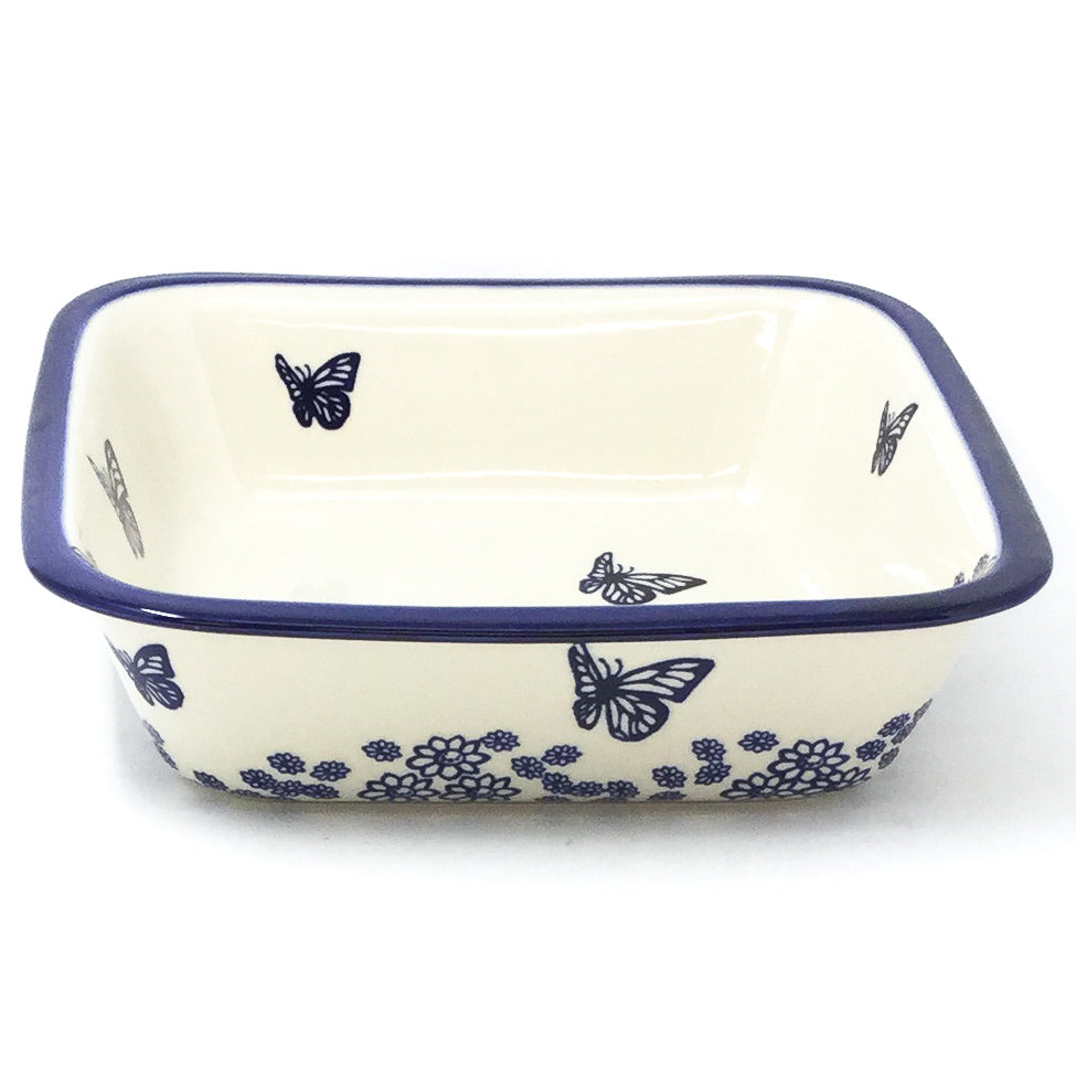 Polish Pottery Deep Square Baker in Butterfly Butterfly