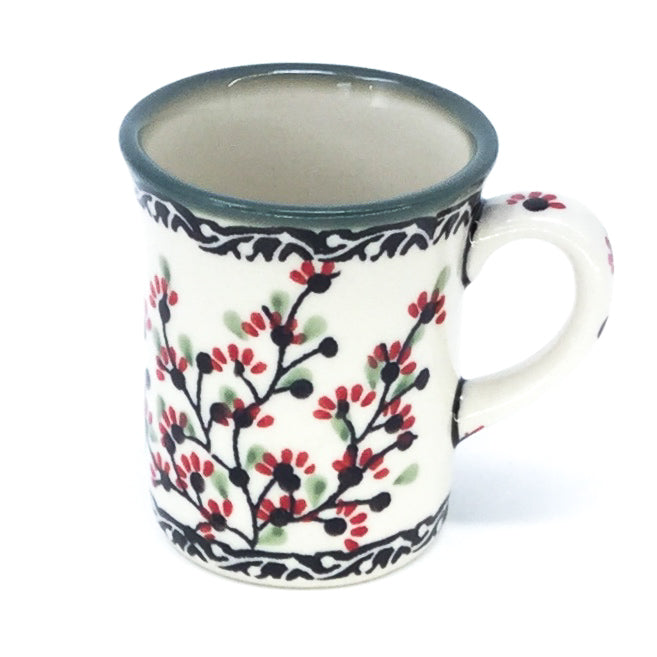 Polish Pottery Espresso Cup 4 oz in Japanese Cherry Japanese Cherry