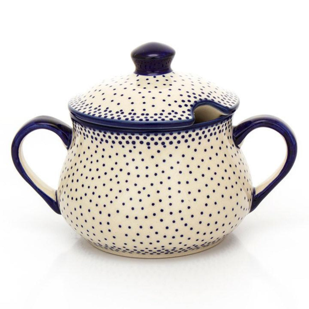 Polish Pottery Family Style Sugar Bowl 14 oz in Simple Elegance Simple Elegance